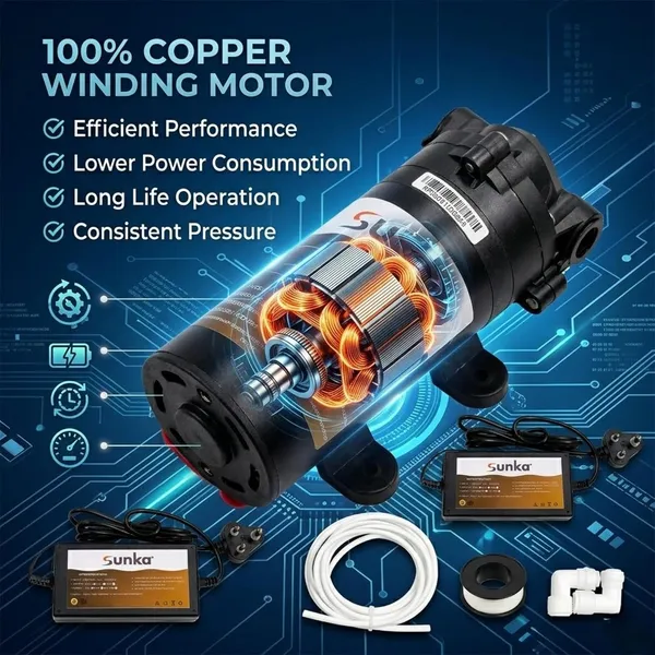 Sunka_Ro_Booster_Pump_Motor_100_Gpd_With_24V_Smps_Supply