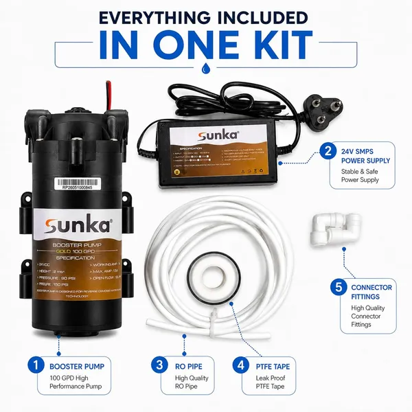 Sunka_Ro_Booster_Pump_Motor_100_Gpd_With_24V_Smps_Supply
