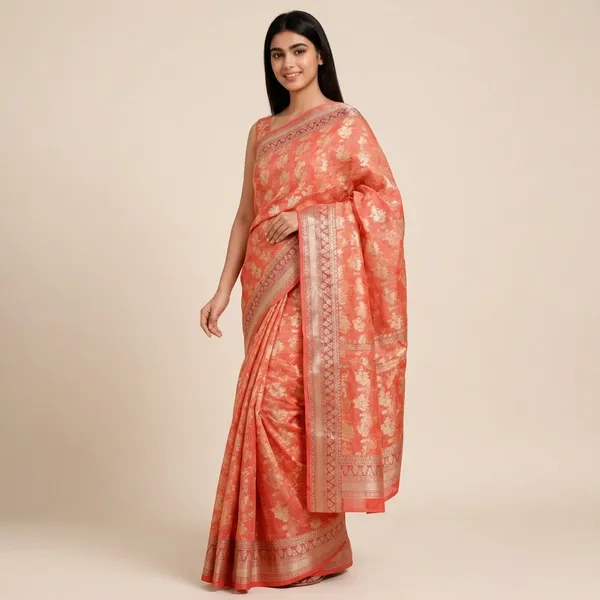 Peach_Silk_Premium_Traditional_Woven_Saree_For_Women