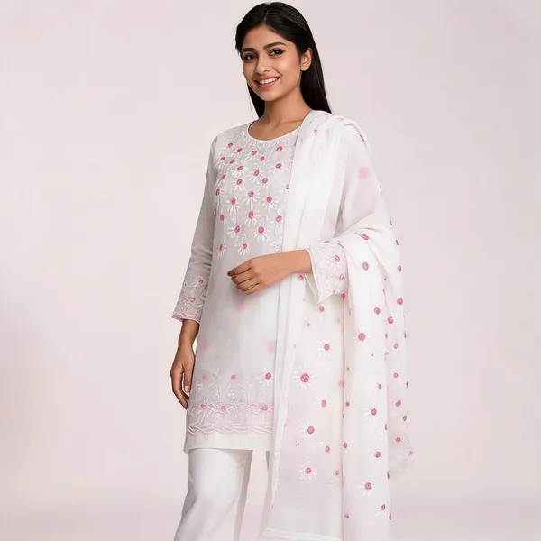 White_Cotton_Premium_Unstitched_Suit_For_Women