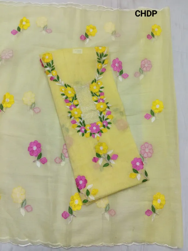 Yellow_Cotton_Premium_Dress_Material_For_Women
