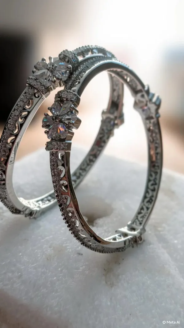 Silver_Metal_Alloy_Artificial_Bangles_For_Women