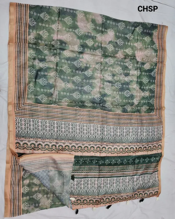 Green_Cotton_Premium_Tie-Dye_Saree_For_Women
