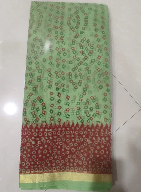Mint_Green_Kota_Doria_Cotton_Saree_With_Blouse_For_Women
