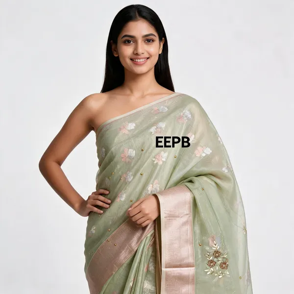 Mint_Green_Organza_Premium_Embroidered_Saree_For_Women