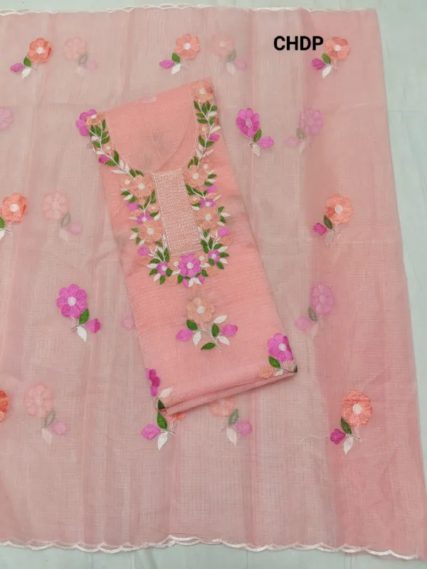 Pink_Georgette_Premium_Unstitched_Suit_Set_For_Women