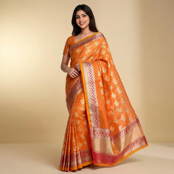Orange_Silk_Premium_Traditional_Woven_Saree_For_Women
