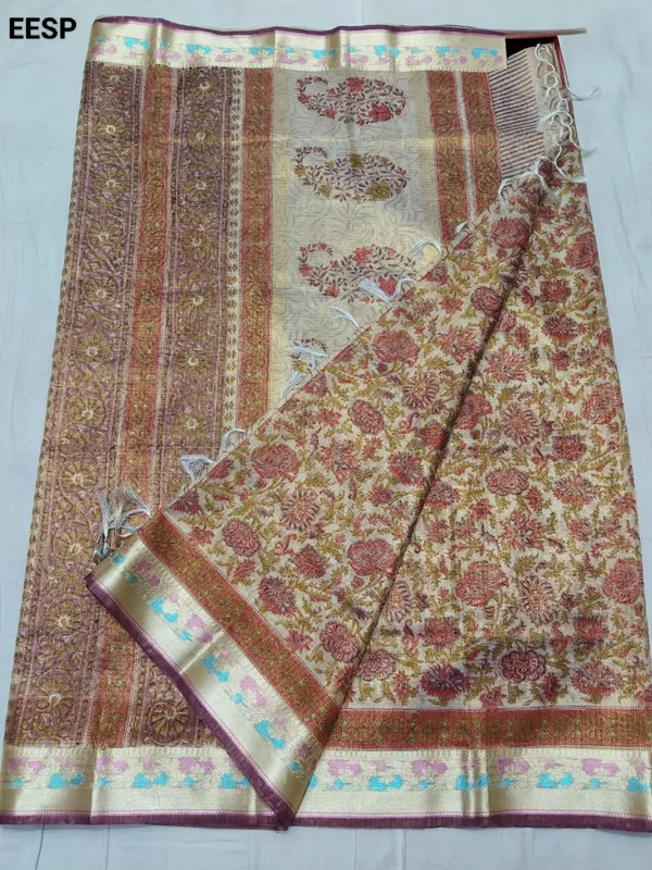 Beige_Silk_Premium_Saree_With_Blouse_For_Women