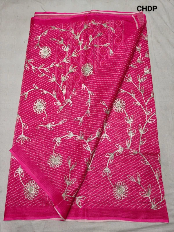Pink_Kota_Doria_Cotton_Saree_With_Blouse_For_Women