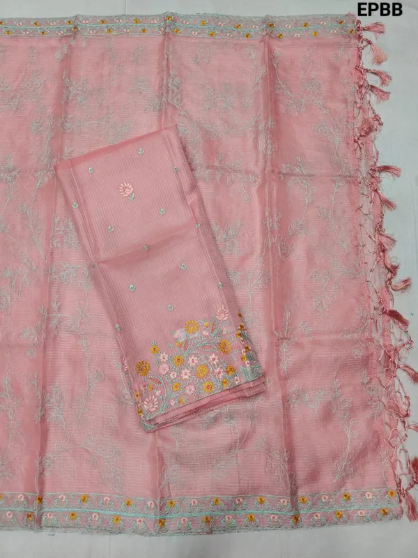 Pink_Organza_Premium_Unstitched_Suit_Set_For_Women
