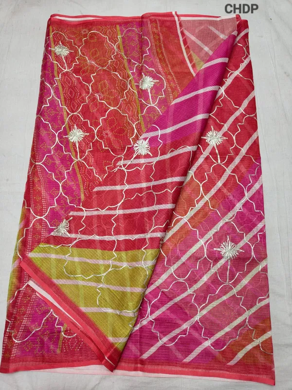 Pink_Kota_Doria_Cotton_Saree_With_Blouse_For_Women