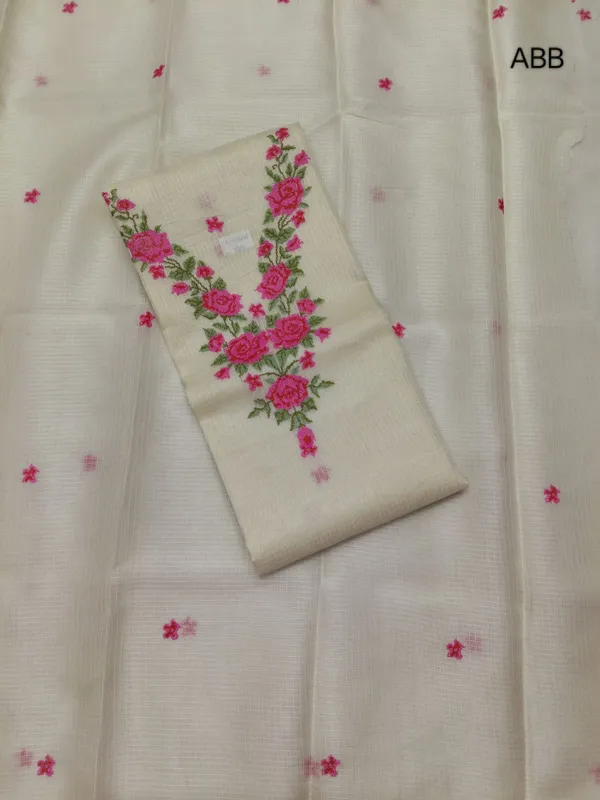 Cream_Kota_Doriya_Cotton_Suits_2Pc_Dress_Material_For_Women