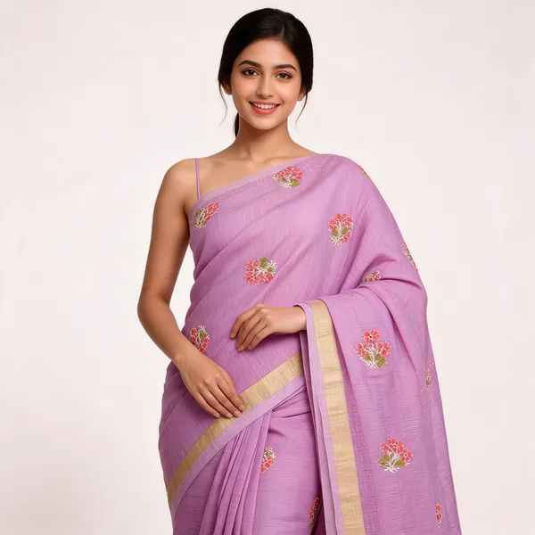 Lavender_Kota_Cotton_Premium_Saree_For_Women