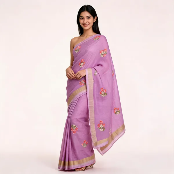Lavender_Kota_Cotton_Premium_Saree_For_Women