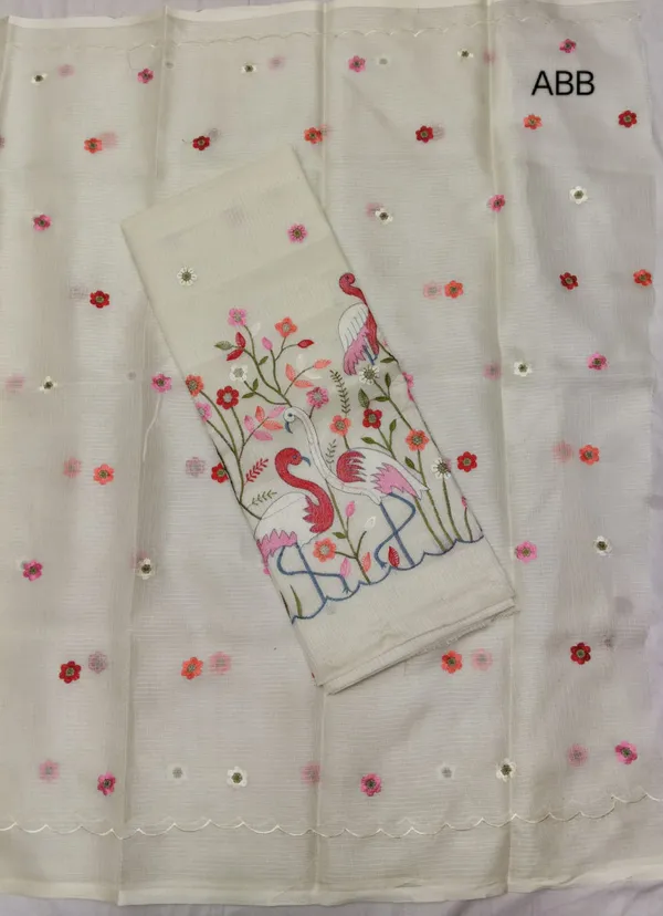Cream_Kota_Doriya_Cotton_Suits_2Pc_Dress_Material_For_Women