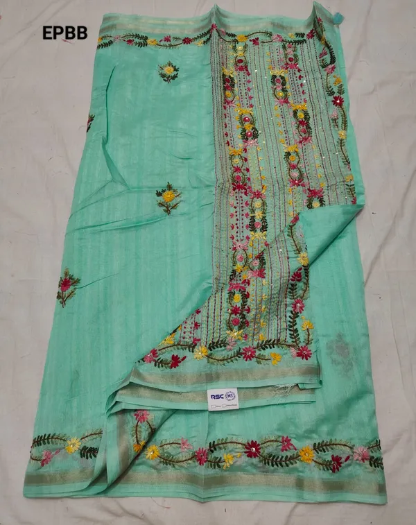 Turquoise_Cotton_Premium_Unstitched_Suit_Set_For_Women