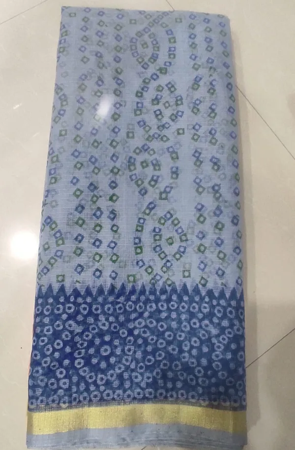 Blue_Cotton_Premium_Bandhani_Saree_For_Women