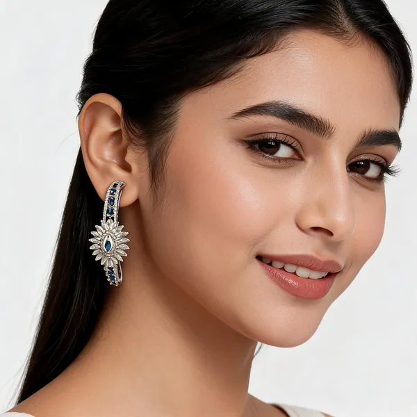 Silver_And_Blue_Silver_Tone_Alloy_With_Stone_Premium_Statement_Earrings_For_Women