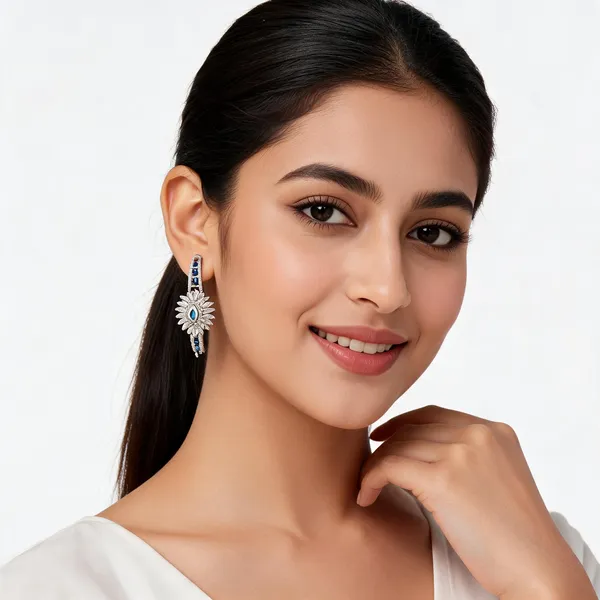 Silver_And_Blue_Silver_Tone_Alloy_With_Stone_Premium_Statement_Earrings_For_Women