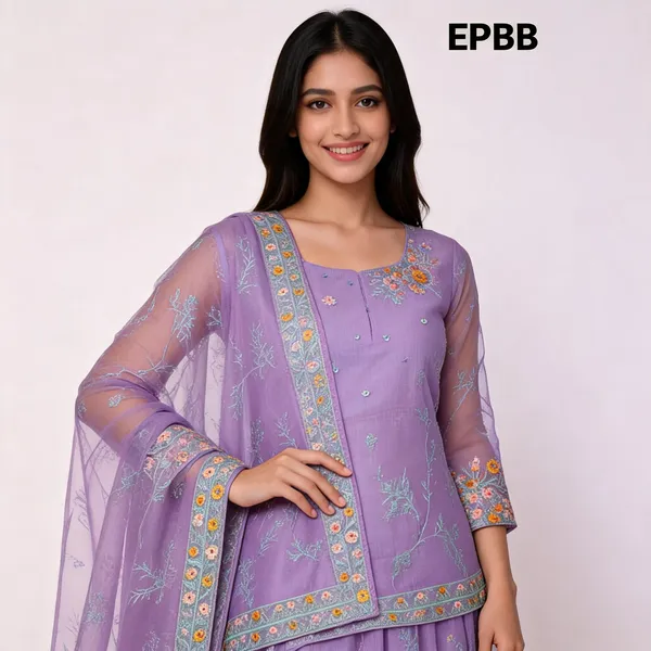 Lavender_Organza_Premium_Unstitched_Suit_Set_For_Women