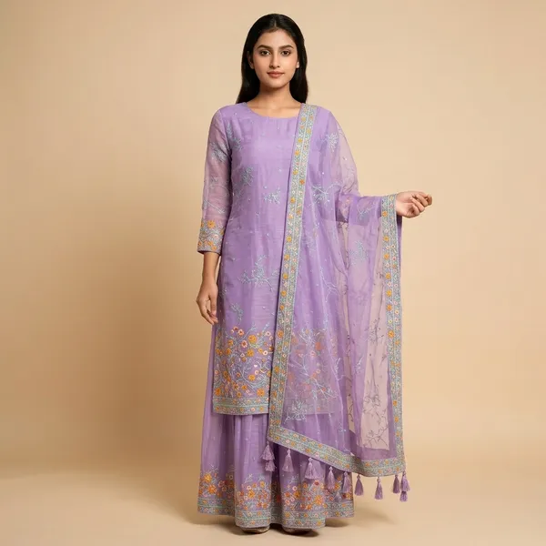 Lavender_Organza_Premium_Unstitched_Suit_Set_For_Women