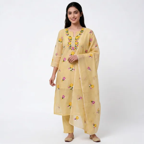 Yellow_Chanderi_Premium_Unstitched_Suit_Set_For_Women