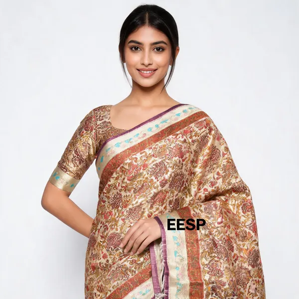 Beige_Silk_Premium_Saree_With_Blouse_For_Women