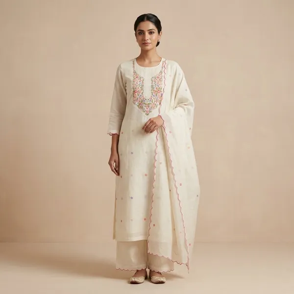 Cream_Kota_Doriya_Cotton_Suits_2Pc_Dress_Material_For_Women