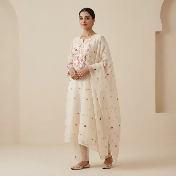 Cream_Kota_Doriya_Cotton_Suits_2Pc_Dress_Material_For_Women