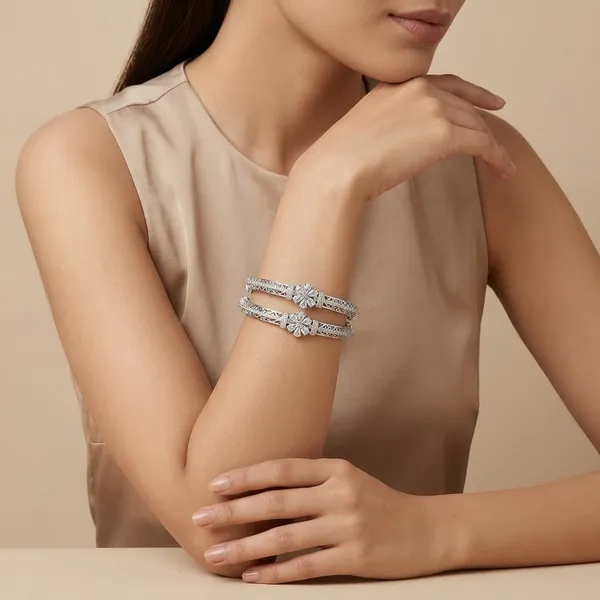 Silver_Metal_Alloy_Artificial_Bangles_For_Women