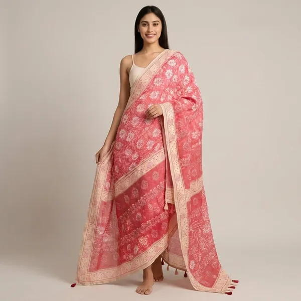Pink_Cotton_Premium_Dohar_For_Women