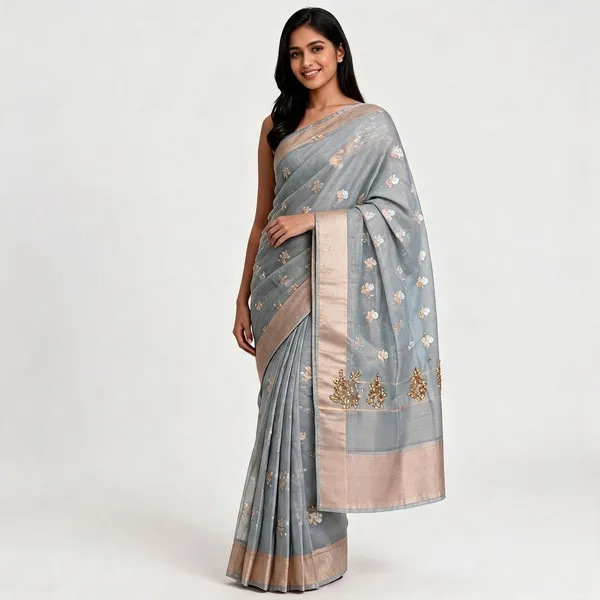 Grey_Tissue_Silk_Premium_Saree_For_Women