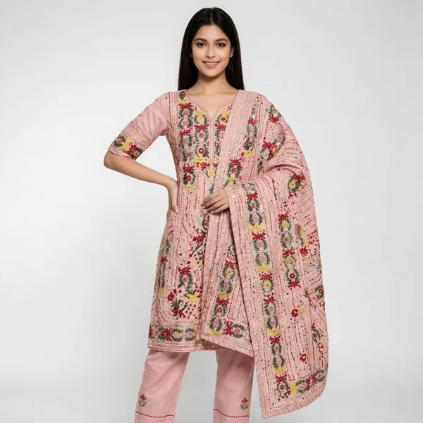 Pink_Cotton_Premium_Unstitched_Suit_For_Women