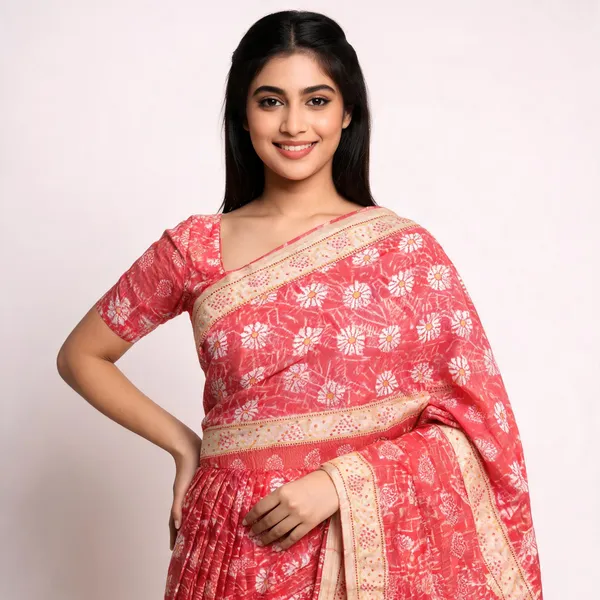 Pink_Lightweight_Premium_Tie-Dye_Saree_For_Women