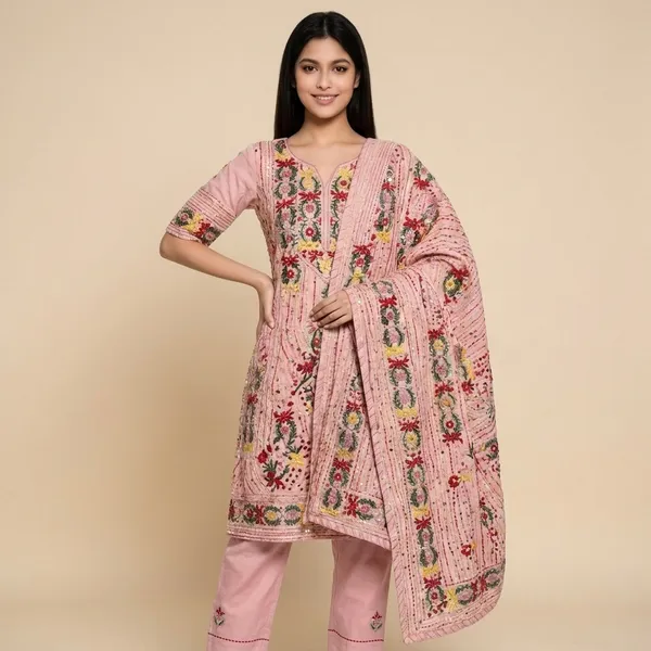Pink_Cotton_Premium_Unstitched_Suit_For_Women