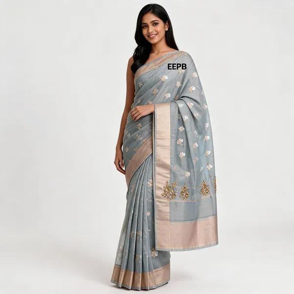 Grey_Tissue_Silk_Premium_Saree_For_Women