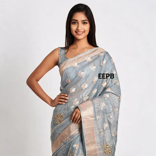 Grey_Tissue_Silk_Premium_Saree_For_Women
