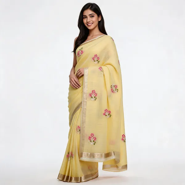 Yellow_Cotton_Premium_Saree_For_Women