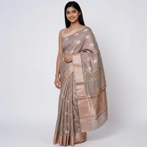 Beige_Silk_Premium_Saree_For_Women
