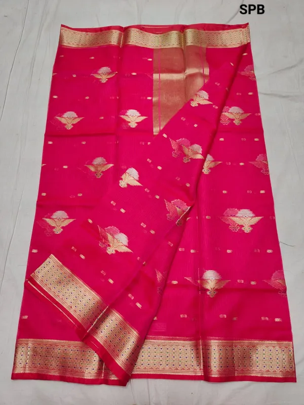 Pink_Kota_Doria_Soft_Silk_Saree_With_Blouse_For_Women