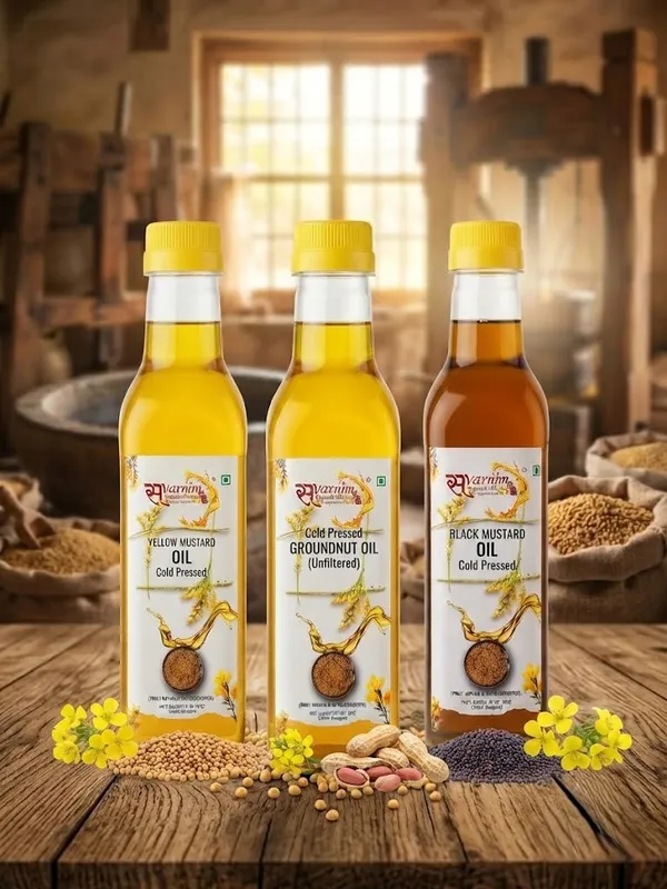 Cold_Pressed__Groundnut_Oil_Unfiltered__And__Black_Mustard_Oil_And_Yellow_Mustard_Oil