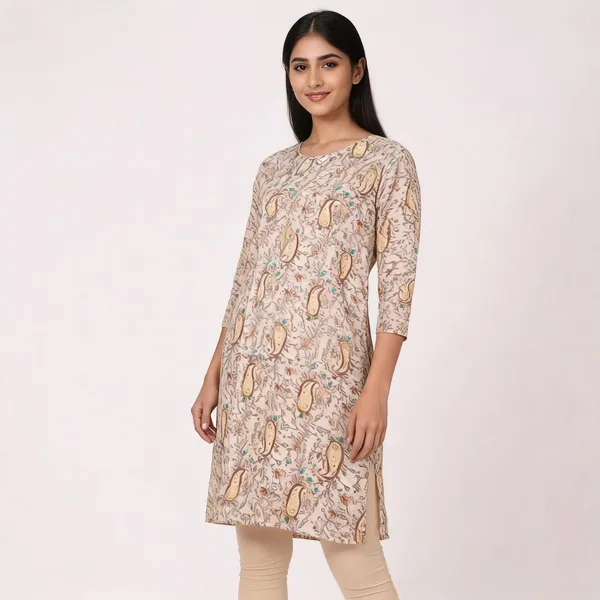 Beige_Cotton_Straight_Printed_Kurta_For_Women