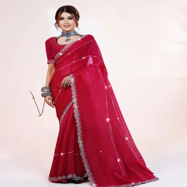 Pink_Georgette_Embellished_Saree_For_Women