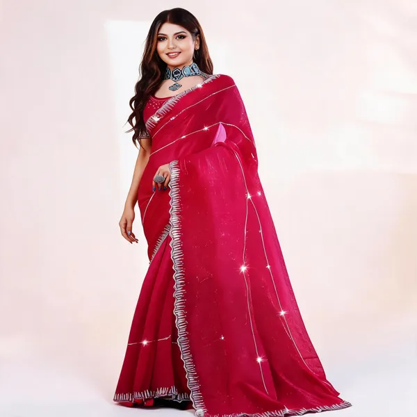 Pink_Georgette_Embellished_Saree_For_Women