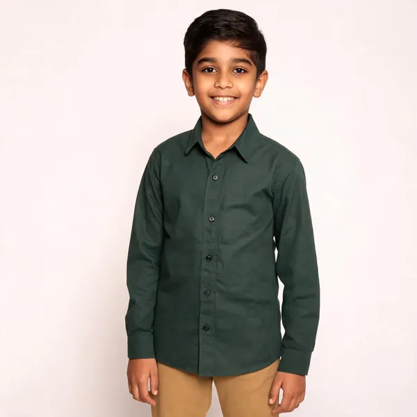 Green_Cotton_Regular_Fit_Shirt_For_Boys