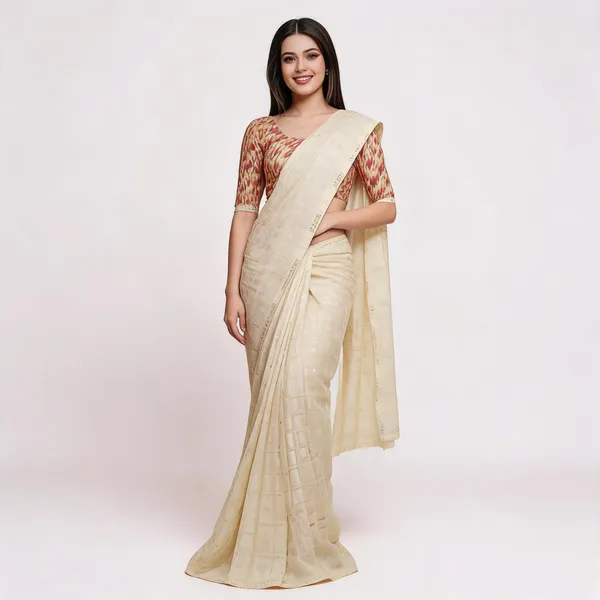 Cream_Silk_Printed_Saree_For_Women