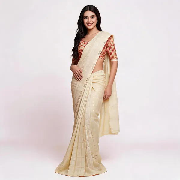 Cream_Silk_Printed_Saree_For_Women