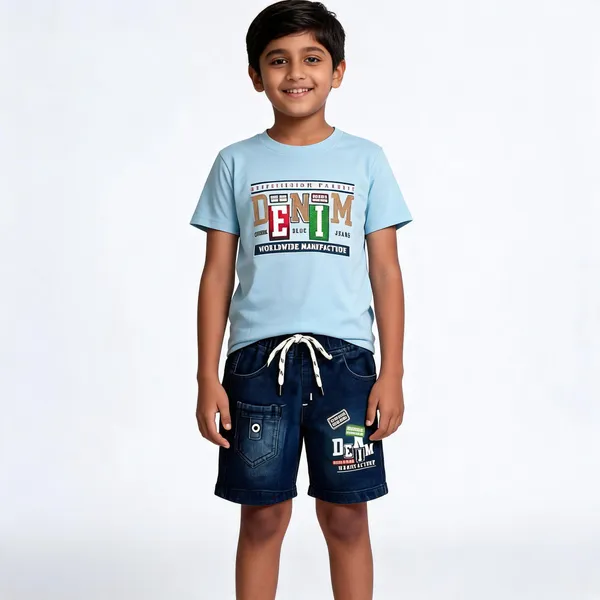 Light_Blue_Navy_Cotton_Relaxed_Fit_T-Shirt_And_Shorts_Set_For_Boys