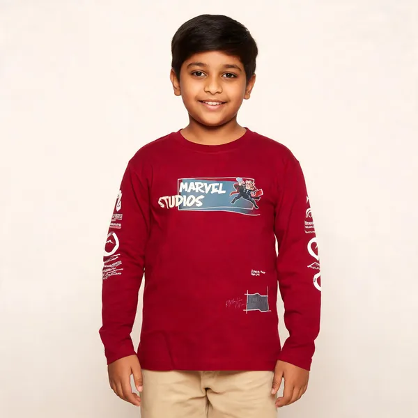 Maroon_Cotton_Full_Sleeve_Graphic_T-Shirt_For_Boys
