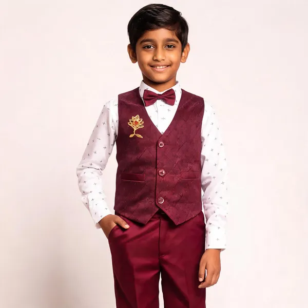 Maroon_Cotton_Formal_Waistcoat_Set_For_Boys